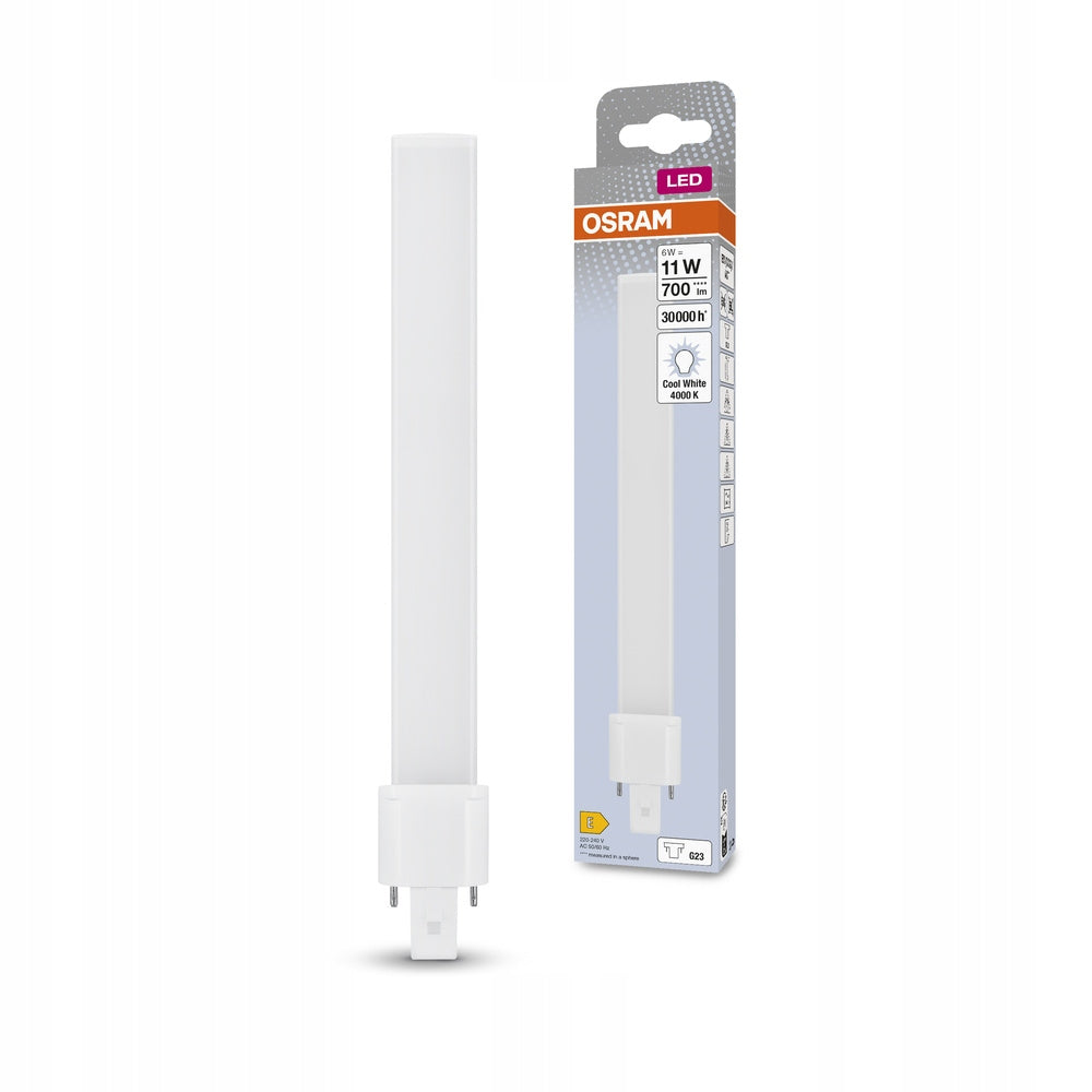 Świetlówka LED G23 6W = 11W 700lm 4000K Neutralna 120° dulux LED S EM & AC kompaktowa lampa liniowa do opraw