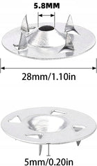 Podkładki do montażu płyt budowlanych XPS 100 szt. - 28 mm elementy mocujące z 4 pazurami, grubość 0,4 mm