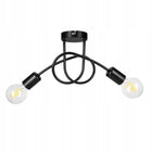 Sufitowa lampa wisząca plafon żyrandol czarny loft edison 2xE27 oprawa metalowa do salonu kuchni jadalni korytarza i