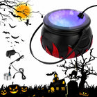 Dekoracyjny kocioł czarownicy z atomizerem mgły na halloween rekwizyt na imprezę przebieraną, zestaw 4 sztuki