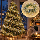 Girlanda Choinkowa Lampki Choinkowe 90 m 2400 LED Ciepły Biały Zimny flash łańcuch świetlny do domu i ogrodu, zasilanie