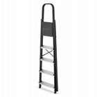 Drabina aluminiowa stalowa domowa higher 5 stopni 150 kg mocna podest 97 cm, wysokość pracy 2,97 m, do malowania i prac