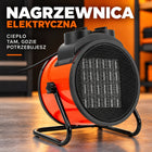 Nagrzewnica elektryczna 3500W termowentylator ogrzewacz wentylator farelka grzejnik do garażu i warsztatu