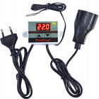 Termostat elektroniczny regulator temperatury z gniazdkiem i wtyczką 230V do pieca jedno- i dwufunkcyjnego, sterownik