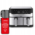 Frytkownica beztłuszczowa Tefal Grill EY905D 8.3l dwukomorowa Air Fryer srebrny/szary