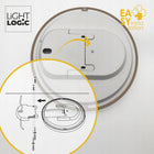 Plafon sufitowy LED hermetyczny LL norik 18W kolor złoty okrągły IP44 27cm lampa do łazienki z wbudowanym źródłem