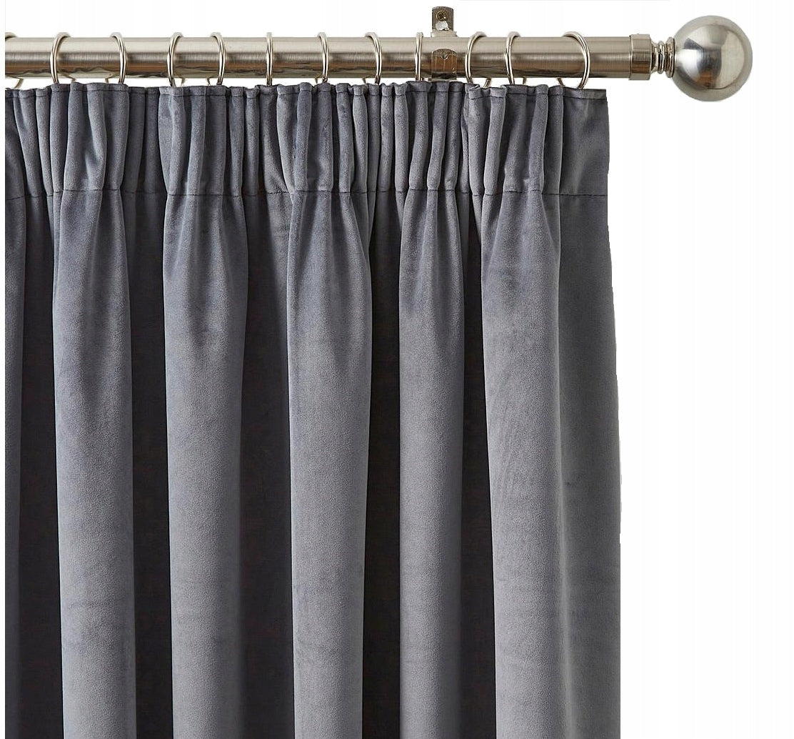 ZASŁONA WELUR 140x240 NA ŻABKI VELVET GRUBA GOTOWA zaciemniająca dekoracja okienna do salonu i sypialni, gładka, taśma