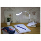 LAMPKA BIURKOWA LED Z KLIPSEM USB NOCNA DO CZYTANIA KSIĄŻEK BEZPRZEWODOWA lampa akumulatorowa biała 42,8 cm do nauki i