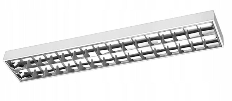 Oprawa rastrowa natynkowa do LED 2x120cm 1-stronna G-TECH INNOVO GTV belka oświetleniowa sufitowa biała z trzonkiem G13