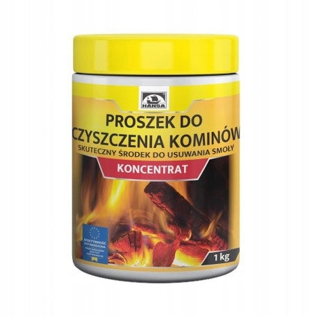 Środek do Usuwania Sadzy i Smoły Hansa Proszek do Czyszczenia Kominów 1 kg środek do czyszczenia