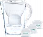 Dzbanek filtrujący brita marella 2,4l filtr 3 oryginalne wkłady do oczyszczanie wody pitnej, pojemność przefiltrowanej