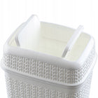 Kosz na śmieci łazienkowy 5l biały do łazienki WC śmietnik uchylny z klapą pojemnik na odpady plastikowy 22x26 cm