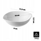 SALATERKA MISKA 19cm SZKLANA MISKI DO ZUPY PRZEKĄSEK ZESTAW BIAŁY 6 szt miseczki do sałatek, deserów, owoców i