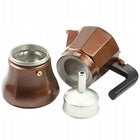 Kawiarka zaparzacz do kawy herbaty 300ml brązowa pełna indukcja 6 filiżanek moka aluminiowa, możliwość mycia w