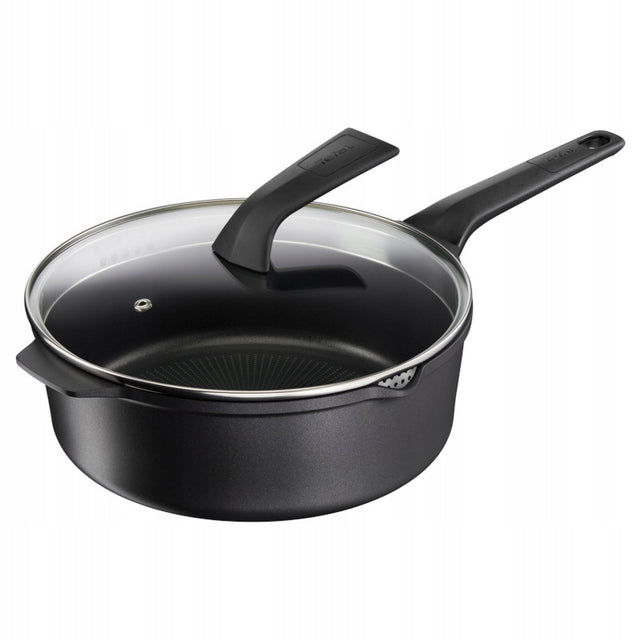 Patelnia Garnek do bigosu tefal 26 cm Pokrywka Indukcja garnek tradycyjny 1 l czarny aluminiowe