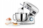 Robot planetarny z podgrzewaną misą Kuchenny Srebrny misa 6l duża MOC 3000W mikser do ciasta, ubijania i ucierania, 6