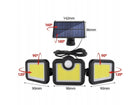 Lampa solarna LED COB 3W1 czujnik ruchu pilot panel zewnętrzny mocna reflektor naświetlacz 800 lm 6500 K zimne białe