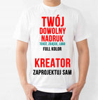 Koszulka, t-shirt z twoim własnym nadrukiem - Kreator Zaprojektuj Sam odzież z indywidualną grafiką, personalizowany