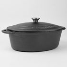 Brytfanna gęsiarka żeliwna 6,5L ELŻBIETA OGNISKO INDUKCJA GAZ PIEKARNIK garnek do pieczenia mięsa z pokrywą 33 cm, do