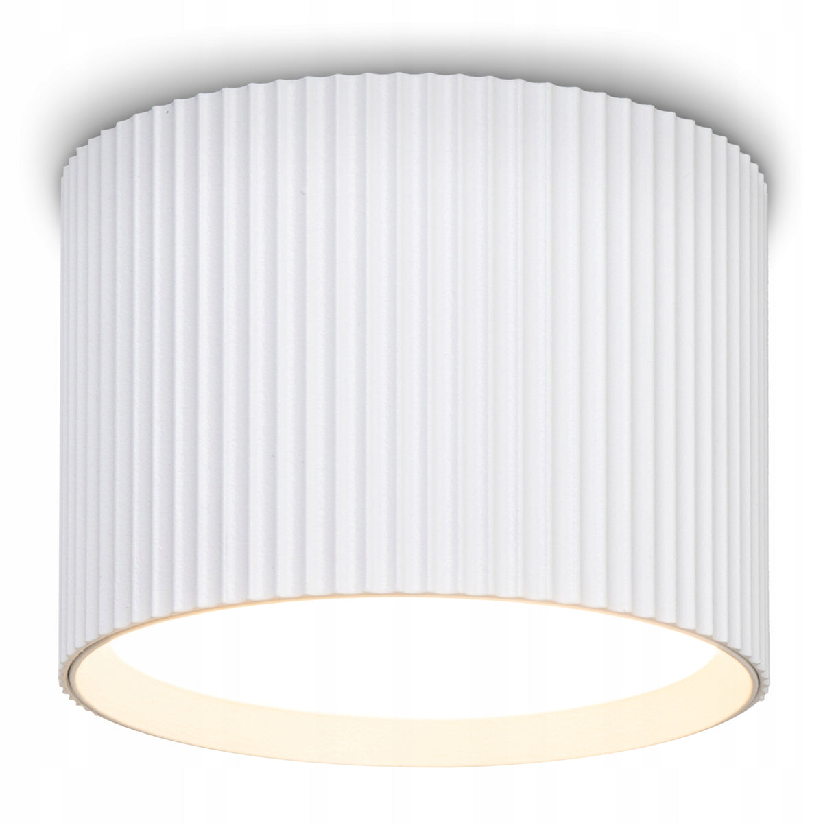Oprawa Halogenowa GX53 Lampa Sufitowa TUBA LED Natynkowa Ryflowana SPOT okrągła biała aluminiowa do wnętrz