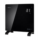 Grzejnik elektryczny łazienkowy szklany konwektorowy WiFi 1kW EGW-10C 520 mm 470 mm grzewcza czarny