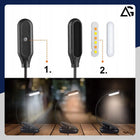 LAMPKA DO CZYTANIA KSIĄŻEK LED NOCNA BIURKOWA BEZPRZEWODOWA USB Z KLIPSEM akumulatorowa 26 cm czarna do łóżka i podróży