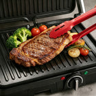 Grill elektryczny kontaktowy Panini 2000W 180° regulacja temperatury nominalna srebrny/szary