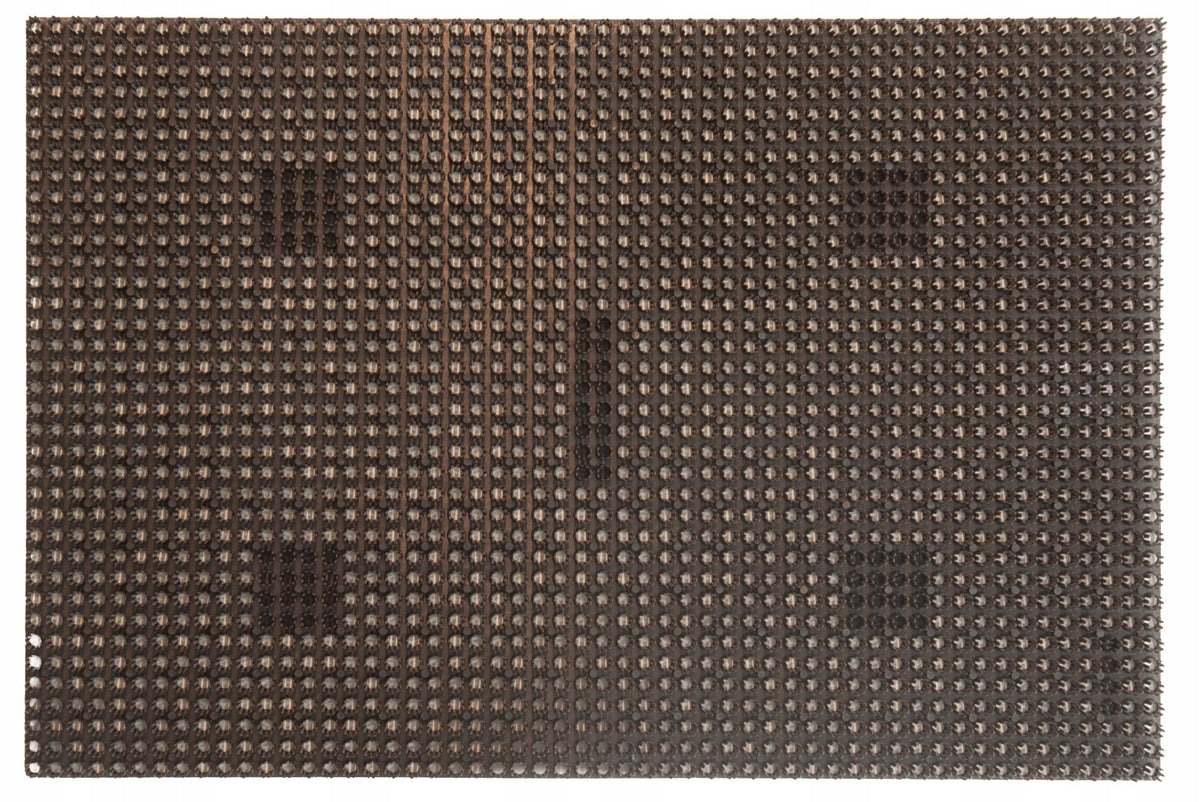 Wycieraczka igłowa sztuczna trawa 40x60 cm brązowa funkcjonalna i trwała mata wejściowa pod drzwi, do domu, grubość 15