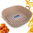 Wkład silikonowy do frytkownicy AIR fryer beztłuszczowej forma do pieczenia koszyczek kuchenny 22 x 22 cm, akcesorium