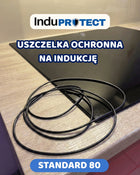 InduProtect Uszczelka ochronna do płyty indukcyjnej Standard 80 mata zabezpieczająca kuchenkę, osłona blatu, czarna