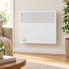 Grzejnik Elektryczny Konwektorowy ścienny Termostat ENERGOOSZCZĘDNY 1500W 610 mm 420 mm grzewcza biały