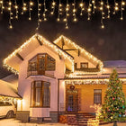 LAMPKI SOPLE ZEWNĘTRZNE 500LED ŚWIATŁO STAŁE + FLASH - BIAŁE CIEPŁE 19,5m kurtyna świetlna 2100 cm