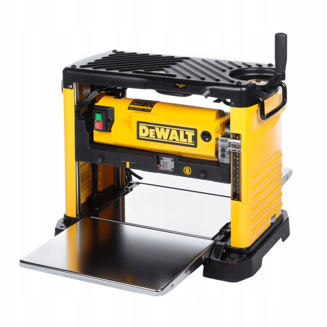 Strug sieciowe DeWalt 230 V 1800 W grubościówka do drewna, strugarka do desek, szerokość robocza 317 mm, wręgowanie 9 mm