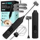 Spieniacz do mleka kawy elektryczny ręczny mocny ubijaczka USB 3 tryby 2w1 mieszadło do cappuccino i latte, dwie