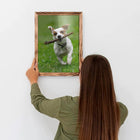 Ramka na zdjęcia, plakat A4 21 x 29,7 cm z naturalnego, opalanego drewna oprawa fotografii, grafiki i obrazka