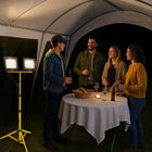Zestaw Naświetlacz LED 2x100W 200W + Statyw 160cm Neutralna 4500K duża MOC reflektor roboczy, oświetlenie budowlane