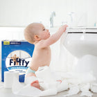 Biały Papier Toaletowy FluFFy 3 Warstwy 80 Rolek Ultra Miękki 9600 Listków celulozowy, bezzapachowy, suchy, do domu i