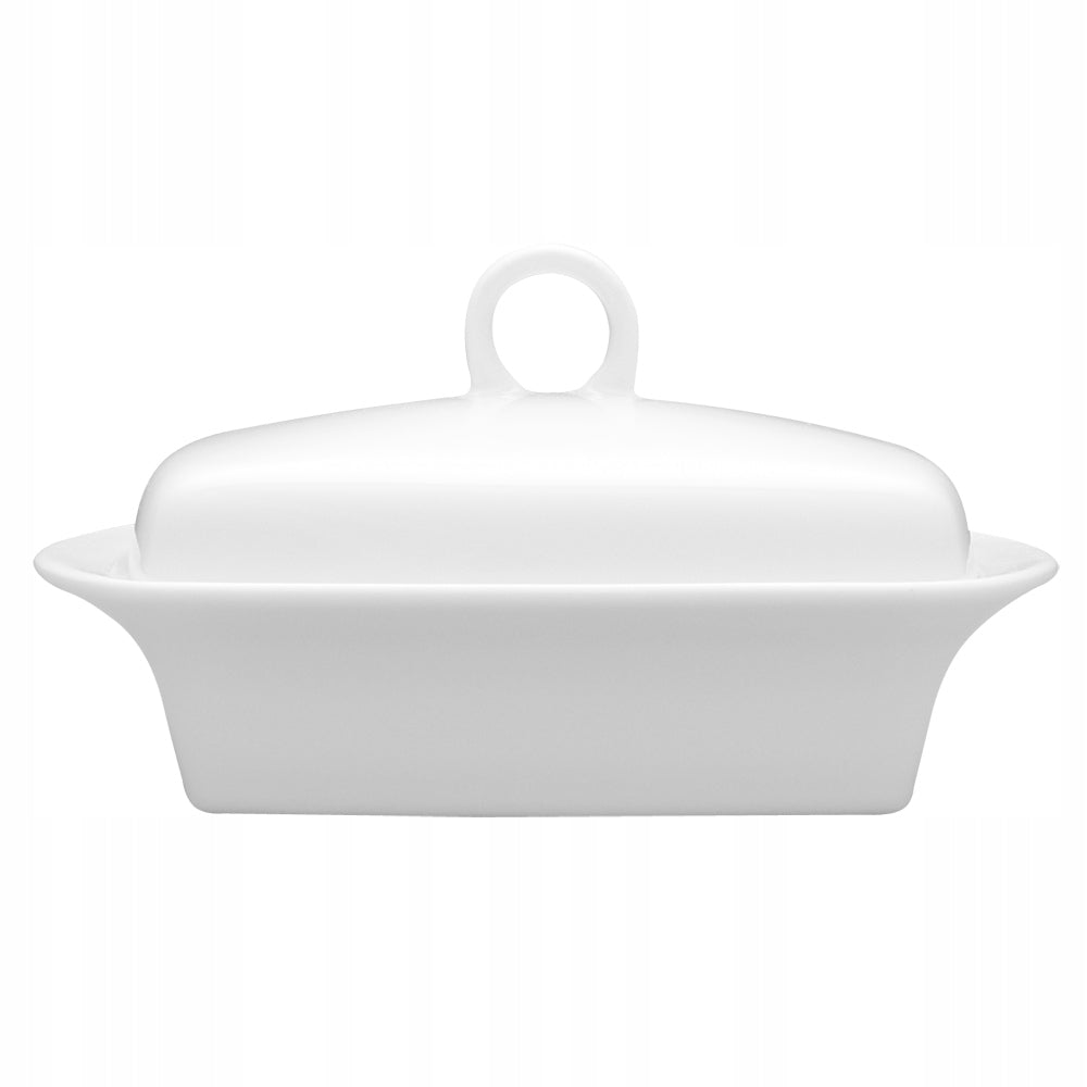 Lubiana biała porcelanowa maselniczka maselnica masło 250ml Victoria pojemnik do przechowywania, ceramiczny