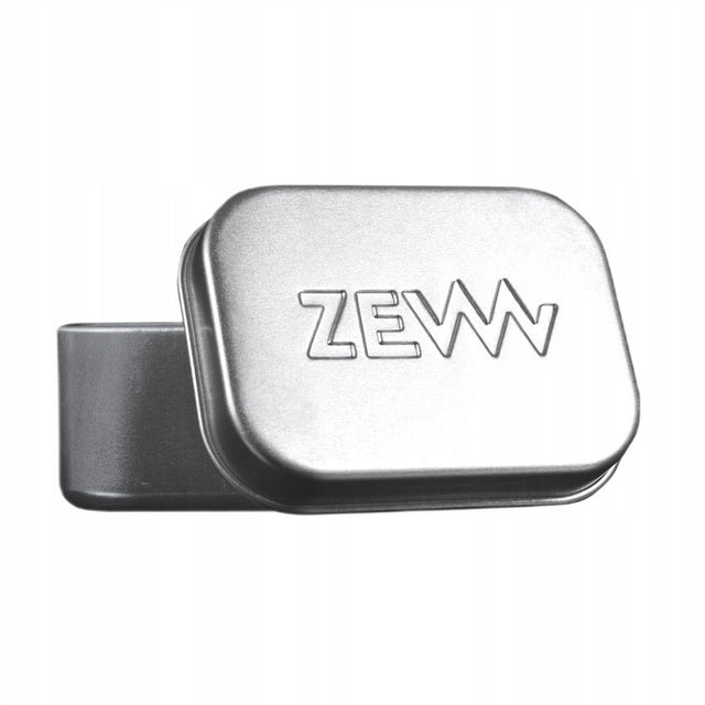 Zew For Men Mydelniczka aluminiowa Srebrna podstawka na mydło do łazienki, wolnostojąca, metalowa, 75 x 55 x 35 mm