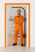 Kurtyna przeciwpyłowa l-shape drzwi ZIP 120X220CM-GRUBA, mocna przegroda foliowa na czas remontu, osłona z zamkiem