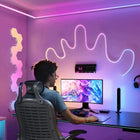 Taśma LED 3m neon rgbic efekt tęczy bluetooth aplikacja pilot zestaw USB 5V oświetlenie dekoracyjne do pokoju