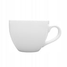 LUBIANA JUMBO Kubek do kawy herbaty porcelanowy duży biały z uchem 500 ml naczynie na napoje, bez wzoru, można myć w