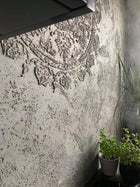 Szablon tynkarski LuxBud Mandala 2 62 x 62 cm Wielokrotnego Użytku wzornik do dekoracji ścian, ornament orientalny