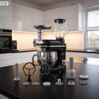 Robot kuchenny planetarny mikser z misą blender szklany maszynka do mięsa 6 prędkości, pojemnik stalowy 5 l, koktajler