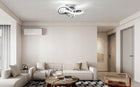 Lampa Sufitowa Plafon LED Nowoczesny Żyrandol Srebrny 30W 6500K do Salonu oprawa aluminiowa 25 cm ze zintegrowanym