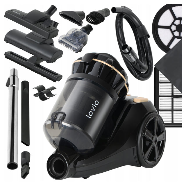 Odkurzacz bezworkowy cyklonowy mocny turboszczotka filtr hepa 15w1 lovio 4.74 kg