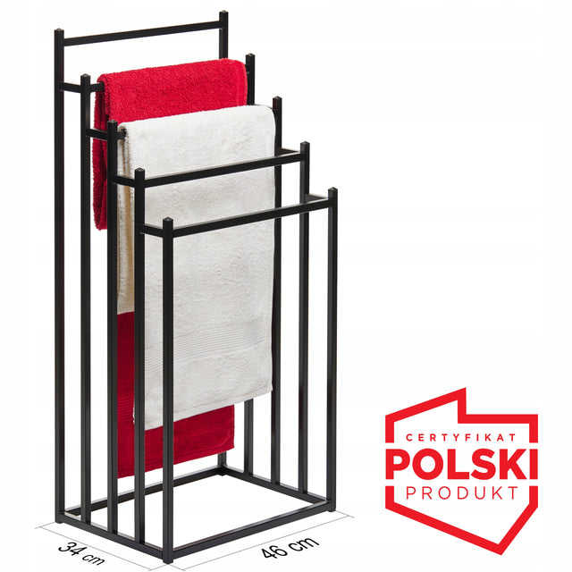 Solidny stojak na ręczniki mebel złożony produkt polski - wieszak Re5r 460 mm 900 mm