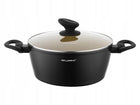 Garnek z pokrywką Florina Amwegan 24cm 3,6l powłoka olivarte na gaz indukcj naczynie aluminiowe do gotowania