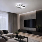 Lampa Sufitowa LED Plafon Srebrny Żyrandol Nowoczesny do Salonu 30W 6500K oprawa aluminiowa 30 cm, oświetlenie pokoju i