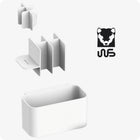 Stojak na Szczoteczki Elektryczne Uchwyt do Łazienki Uniwersalny L organizer 1 ml biały